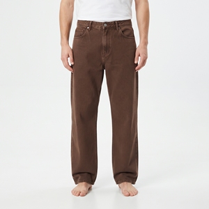 Jean en denim à jambe large pour garçon, taille mi-haute, décontracté, ample, avec poches, style streetwear tendance pour jeunes, vêtement de tous les jours - Product Image 5