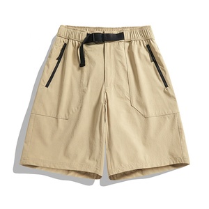 Nylon Spandex <b>Blend</b> Men’s Lightweight Casual Outdoor Hiking Shorts with Elastic Waist Adjustable Belt and Zipper Pockets for Men - Product Image 5