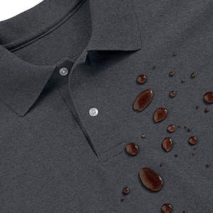 Polo de Alta Calidad para Hombre, Color Rojo Sólido, Manga Corta, Resistente al Agua, Tela Lisa - Product Image 4