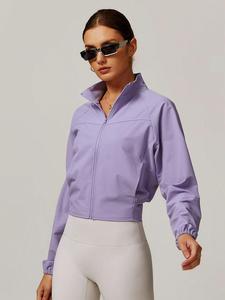 Veste de sport courte personnalisée haut de gamme pour femme – Ensemble coupe-vent athlétique léger et souple à fermeture éclair intégrale de qualité supérieure - Product Image 6