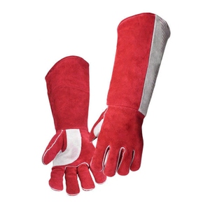 Gants de soudage en cuir de vachette renforcé, manchette de sécurité, résistants à la chaleur et aux étincelles, pour la lutte contre les incendies, la construction et usage général - Product Image 4