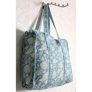 Bolso Tote de Algodón con Estampado Floral, Bolso de Hombro Acolchado Hecho a Mano en India, Bolso Boho para Mujer, Bolso de Compras - Product Image 2