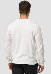 เสื้อสเวตเชิ้ตคอกลมผู้ชาย สีขาวล้วน ทรงปกติ สวมใส่สบาย ผลิตจากผ้าถักทอเป็นมิตรต่อสิ่งแวดล้อม บุด้วยโพลีเอสเตอร์/คอตตอน เหมาะสำหรับใส่ในฤดูใบไม้ร่วง - Product Image 4