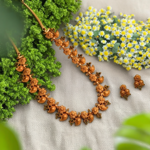 Floral Matte Fashion Jewelry Necklace Set - Product Image 3