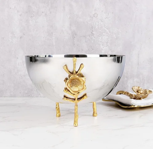 Stainless Steel Bowl Brass Gold Branch Design Crafts Wholesale Supplier <b>Dinnerware</b> Steel Bowl - Product Image 6