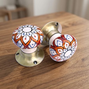 Modern Style Porcelain Cabinet <b>Knobs</b> Ceramic <b>Door</b> Handles Eco-Friendly Durable for Dresser Cabinet Drawer Bedroom Bathroom Use - Product Image 1