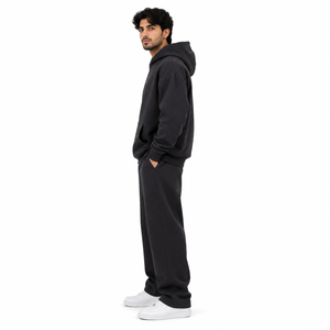 Conjunto de Sudadera con Capucha y Pantalones Deportivos Unisex Personalizados, Estilo Holgado, Felpa Gruesa, Ropa Urbana, Corte Cuadrado, 100% Algodón, OEM, ODM - Product Image 4