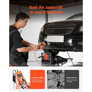 2 Pezzi Sollevatori Pneumatici Portatili per Auto, Capacità 5 Tonnellate (11023 Libbre), Altezza Massima 12,6 Pollici, Rampa Pneumatica e Cunei per Ruote per Veicoli - Product Image 5