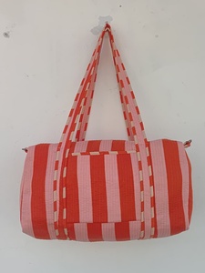 Bolsas de Viaje Acolchadas de Algodón Deportivas de Lujo con Rayas Naranjas, Bolsas de Viaje de Gran Capacidad, Duraderas y Ligeras - Product Image 3