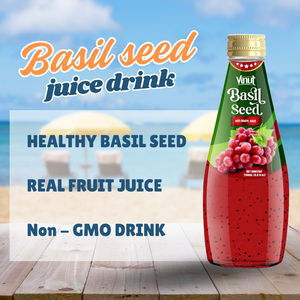 VINUT Boisson aux graines de basilic Saveur de raisin rouge 290ml Échantillon gratuit Fabricant OEM ODM Marque privée Vente en gros ISO - Product Image 4