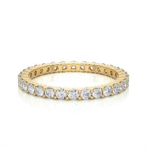 9K 10K 14K 18K Solid Pure Gold Lab Grown Diamond Engagement <b>Ring</b> Wholesale Excellent Cut Precious Diamond Full Eternity Band - Product Image 1