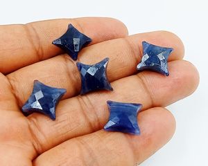 Perles de pierres précieuses en saphir bleu Ninja Star, perles en vrac pour la fabrication de bijoux, fournisseur en gros - Product Image 6