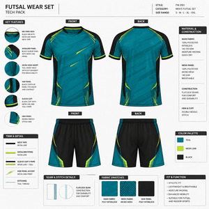 Vêtements de futsal personnalisés en gros, maillot de football respirant sublimé et short, ensemble uniforme d'entraînement de football pour hommes - Product Image 6