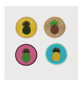 Posavasos con Cuentas en Oferta, Elegantes y Resistentes al Calor para el Hogar, Juego de Cuatro Posavasos con Cuentas Multicolores - Product Image 1
