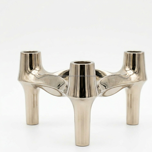 Candelabro Modular Icónico de la Era Espacial de los Años 60 • Soporte de Trípode Apilable en Cromo Atómico - Product Image 6