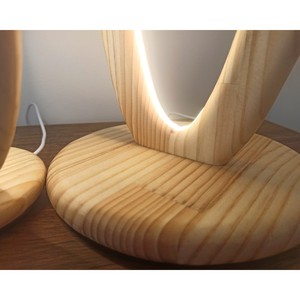 โคมไฟตั้งโต๊ะ LED รูปวงรีไม้สไตล์มินิมอล งานฝีมือทันสมัย - Product Image 6
