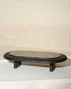 Customer Favorite Modern Oval <b>Coffee</b> <b>Table</b> With Tempered Glass Top And Rattan Frame <b>Legs</b> Living Room Furniture - Product Image 4