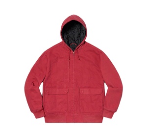Chaqueta de trabajo con capucha de mecánica de lona de estilo callejero para hombre, ropa de trabajo de invierno transpirable Industrial con logotipo frontal bordado - Product Image 4