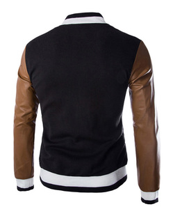 Chaqueta Varsity Personalizada para Hombre, Talla Grande, Mangas de Cuero Genuino, Parches de Chenilla de Alta Calidad, Bordado de Letras en Lana - Product Image 4