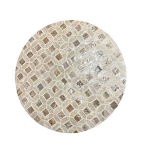 Sous-plat en nacre polie pour mariage bohème et décoration de table de plage raffinée - Product Image 1