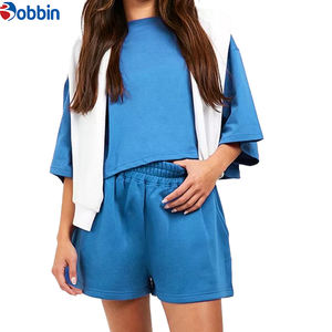 Conjunto Deportivo de Verano Estilo Hip Hop para Mujer, Ecológico, de Secado Rápido, Transpirable, con Franjas Laterales, Camiseta Corta Casual hasta la Rodilla, Estilo Vintage - Product Image 1