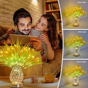 Lampada a Fiore Ricaricabile da 18 Pollici con Touch Screen, 3 Colori Dimmerabili, Regalo di Compleanno per Donne e Mamme, Decorazione con Steli di Grano, Luci per Matrimoni - Product Image 3