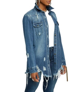 YP แจ็กเก็ตผ้ายีนส์โอเวอร์ไซส์สำหรับผู้หญิงเสื้อคลุมยีนส์ตัวยาวสำหรับฤดูใบไม้ร่วงเซ็ตยีนส์2026 - Product Image 4