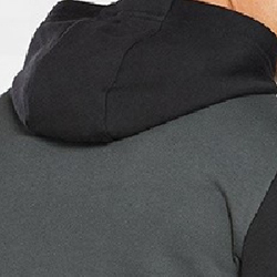 Sweat-shirt à capuche décontracté pour homme, automne-hiver, à double empiècement, manches longues, avec poignets élastiques coupe-vent, brodé, chaud et tendance - Product Image 3