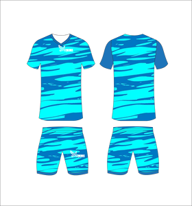 Conjunto de Camiseta y Pantalones Cortos de Fútbol Sublimados, Cuello en V, Absorbe la Humedad, Ropa Deportiva de Verano, Estampado, Venta al Por Mayor, OEM, Personalizado - Product Image 3