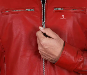 Veste de motard vintage en cuir véritable pour homme, vêtement d'extérieur classique pour moto, veste décontractée d'hiver, fabricant en gros - Product Image 3