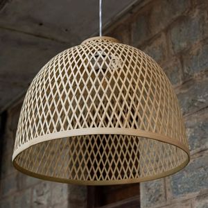 Elegante Lámpara Colgante de Bambú, Tejida a Mano con Textura Natural, para Decoración de Cafés, Restaurantes y Hogares - Product Image 4