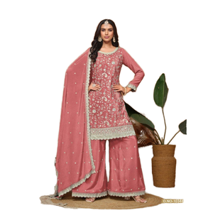 Nuevo Salwar Kameez Indio Exclusivo con Bordado Pesado, Ligero y Personalizable, con Dupatta de Chinon, Ideal para Bodas, Gran Venta - Product Image 1