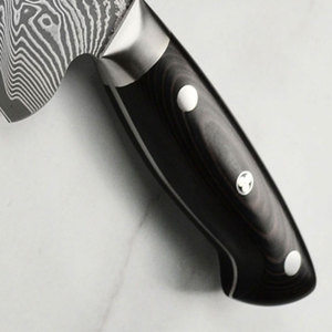 Cuchillo de Chef de Acero Damasco de Primera Calidad para Cocina, Herramienta Profesional con Corte Suave y Rendimiento Duradero - Product Image 6
