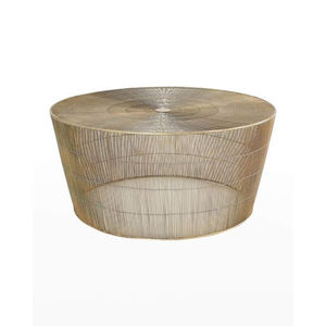 Mesas de centro y auxiliares para sala de estar, de metal de primera calidad, chapadas en oro de alta calidad, con diseño único y marco de vidrio. - Product Image 6