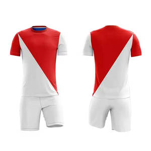 เสื้อเจอร์ซีย์แพเดลแบบยูนิเซ็กซ์ สีแดงขาว ผ้าระบายอากาศ แห้งเร็ว เป็นมิตรกับสิ่งแวดล้อม แขนสั้น โพลีเอสเตอร์ ชุดกีฬา - Product Image 1