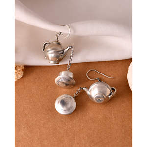 Pendientes de Plata Matka Colgantes de Moda de Meera Jaipur India - Product Image 3