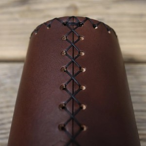 Coupe à dés 100% cuir véritable, cuir tanné végétal naturel, coupe à dés personnalisée, cuir authentique, sports et divertissement - Product Image 2