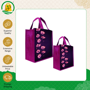 Leading Indian Exporter Supply Eco-friendly & Customized Printed Dyed Jute Burlap Shopping Bags with Self Handle at Low Price - Product Image 5