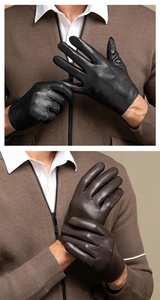 2024 gants pour hommes en peau de mouton luxe véritable gants de conduite de voiture hommes gants en cuir pour l'équitation moto vélo hommes mitaines - Product Image 6
