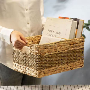 Cesta de Lavandería Natural para Almacenamiento de Ropa, Cestas de Jacinto de Agua Baratas al por Mayor para la Organización del Hogar, Hechas en Vietnam - Product Image 4