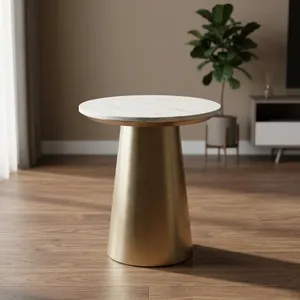 Modern Metal Coffee <b>Table</b> with <b>Marble</b> <b>Top</b> Durable Eco-Friendly Minimalist Design Living Room Furniture - Product Image 6
