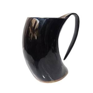 Mug en corne de buffle polie de haute qualité, 100% couleur naturelle, design personnalisé, élégant, style lampe animale, écologique, réutilisable, style campagnard - Product Image 3