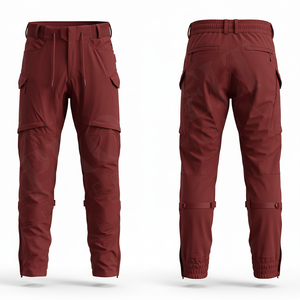 Pantalones de moto estilo cargo personalizados para exteriores, impermeables, de tela elástica con múltiples bolsillos, pantalones jogger para motociclismo para hombre - Product Image 6