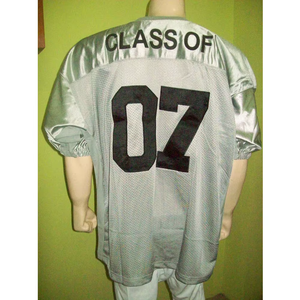 Jersey de fútbol americano corto transpirable de secado rápido personalizable con aparejos paneles de malla de costura de sarga ajuste Atlético - Product Image 2