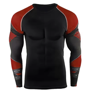 Camiseta de Compresión Deportiva Profesional para Hombre, Transpirable, UPF50+, Secado Rápido, Tejido con Estampado por Transferencia de Calor, OEM, ODM, Venta al Por Mayor - Product Image 4