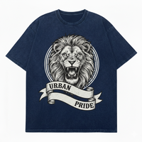 T-shirt pour homme en coton biologique 100 %, écologique, respirant, style streetwear oversize, imprimé sérigraphié, 240 g, taille moyenne