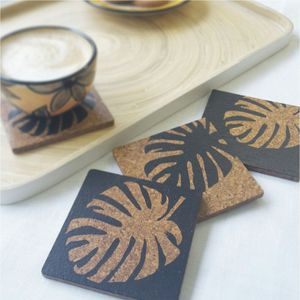 Sous-verre en bois découpé au laser, motif Dahlia, respectueux de l'environnement |   Sous-verres décoratifs en bois à motif floral géométrique, isolants thermiques, faits à la main - Product Image 6