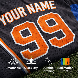 Camiseta de béisbol personalizada para escuelas, de secado rápido, transpirable, 100% poliéster, con nombre y número del jugador sublimados. - Product Image 3