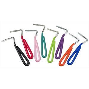 Púa de pezuña portátil al por mayor para herramienta de limpieza de pezuña de viaje herramientas de herrador mango recubierto de plástico resistente forma cónica - Product Image 4