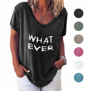 New Women Plain T-shirt Manufacturer Wholesale Custom Printing Oversized Woman Logo Ladies Cotton Plus Size T-shirts - Product Image 1